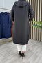 Yasemi̇n Kap Box Quilted Fabric Women's Black Hooded Buttoned Cap - 5