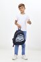 Black Kindergarten Nursery Bag with Squirrel Figure, 4 Compartments, Boys and Girls Children's Backpack - 4