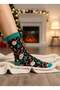Mixed Christmas Themed Towel Green Color Christmas Stocking - Cm165
