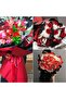 Flower Wrapping Paper 20Pcs, Double Sided Matte Transparent Gift Bouquet Wrapping Paper, Red & Black, 58X58 - 6