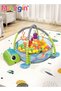 Baby Play Mat Playpen Play Blanket with 30 Balls and Carry Bag, Turtle-shaped Baby Play Gym, Soft A - 2