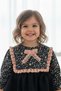 Lace Trimmed Cotton Crepe Black Girls' Baby Dress - 2