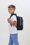 Black Kindergarten Nursery Bag with Squirrel Figure, 4 Compartments, Boys and Girls Children's Backpack - 3