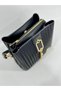 Sn 1438 Women's Shoulder Bag Handbag Arm Bag Daily Striped Black - 5