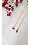 2-Piece Friendship Necklace Piano Note Music Friend Necklace 2-Piece Red