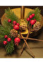 Christmas Gift Package Ornament with Pine Cones and Conch, 3 Pieces - 2