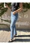 Straight Raw Hem High Waist Jeans - 4