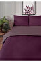 100% Cotton Akfil Double-Sided Duvet Cover Set Single Size 160X220 cm Purple Violet - 4