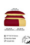 100% Cotton Akfil Double-Sided Duvet Cover Set Double Size 200X220 cm Burgundy Yellow - 8