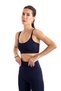 Women's Strappy Sports Bra Navy Blue - C904
