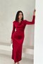 Women Draped Velvet Dress with Stone Detail Nbk4371 - 4