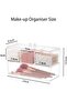 مجموعة منظم أدراج من طبقتين و4 فتحات (23×13×9 سم) مصنوعة من الأكريليك الشفاف للتخزين القابل للتكديس - 2