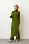 Women's Shepherd's Stitched Double Suit with Pants with Slits on the Sides - 6