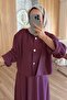 Luna Skirted Modal Hijab Set - Plum - 2