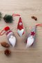 Gnome Christmas Ornament Christmas Figure Lucky Dwarf New Year Santa Claus Long Hat Gnome with Snowflake - 5