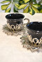 2-Piece Zemzem Set and Coffee Cup Set |   Stylish Presentation with Metal Plate and Cup Coaster - 2