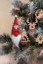 Gnome Christmas Ornament Christmas Figure Lucky Dwarf New Year Santa Claus Long Hat Gnome with Snowflake - 4