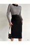 Stretchy Crepe Fabric Crowbar Peter Pan collar Coated Belt Detailed Evening Dress Midi Length Dress 582360 Crow's Foot - 3