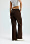 Slit Detailed Leg Premium Puff Scuba Elastic Waist Pocketed Trousers - 5
