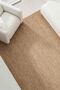 Liora Light Brown Woven Jute Non-Slip Sole Sisal Kilim Rug Washable Kitchen Rug 1901 - 2