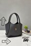 Tote Mini Hand and Shoulder Bag with Lock Detail - 2