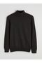 Lcwaikiki Classic Anthracite Knitwear Plain Fisherman / Half Turtleneck Men's Sweater - 5