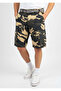 Men's Army Print 6 Pocket Short With Belt - 3