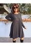 Italian Corded Necklace Dress Anthracite