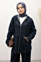 Zippered Hooded Denim Suit Tsd250250 Dark Blue - 2