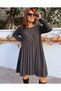 Italian Corded Necklace Dress Anthracite - 4