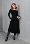 Maxi Boy Carmen Collar a Line Knitwear Dress Aw25El0020 - 5