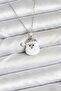 316L Steel Chain Silver Color Snowman Head with Hat Model Christmas Themed Women's Necklace