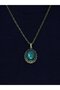 Natural Stone Green Agate Natural Stone Women's Natural Stone Authentic Necklace Euk27Ya - 2