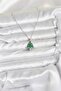 316L Steel Chain Silver Color Pine Tree Model Christmas Themed Women's Necklace - 2