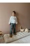 Flower Embroidered Denim Pants 2-Piece Sweat Denim Pants Set for Girls - 4