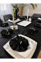 Colber Stripe Detailed Worry-Free Tablecloth Dinner Set for 12 People 26 Pieces - Table 160X220 - 2