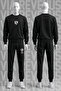Al Hilal Printed Soft Fabric 3 Thread Cotton Sh Fleece-Lined Crew Neck Sweatshirt and Sweatpants