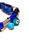 Handmade Evil Eye Beaded Cat Charm Necklace for Cats & Small Dogs – Adjustable Denim Fabric - 5