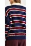 Women's Striped Polo Collar Knit Sweater