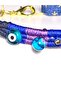 Handmade Evil Eye Beaded Cat Charm Necklace for Cats & Small Dogs – Adjustable Denim Fabric - 5