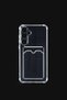 Samsung A14 Compatible Card Holder Wallet Transparent Edge Protection Corners Tank Phone Case - 7