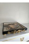 Leopard Pattern Tray Epoxy Serving Tray with Stand Christmas Gifts - 3
