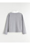 Lcw kidspolo collar striped girl's sweatshirt - 2