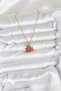 316L Steel Chain Gold Color Christmas Themed Women's Necklace with Sleigh and Pine Tree Figures - - 2