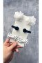 Handmade White 6-Piece Frida Bow Pompom Children's Buckle Set