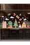 New Year's Tale Glass Wall Sticker Set - New Year's Ornament Decoration Set