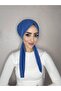 Indigo Four-Season Wearable Plain Cotton Shawl Scarf - 4