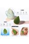 Fix Special Pouch 13-Piece Brush Set Green and 4-Piece Hard Case Makeup Sponge Set 17 Pieces - 3