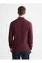 Lcwaikiki Classic Plum Zippered Stand Collar Men's Knitwear Sweater - 4