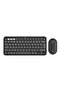 Pebble Combo Çoklu Cihaz Özellikli Sessiz Kablosuz Türkçe Q Klavye ve Mouse Seti, Siyah 920-012245